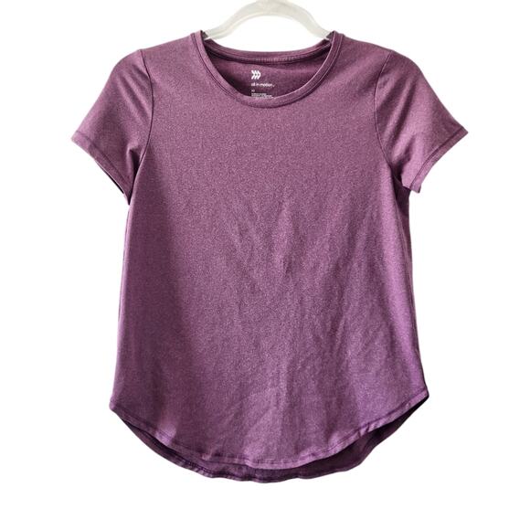 All in Motion Womens Workout Short Sleeve Shirt XS Xsmall Purple Athletic Gym - Picture 1 of 4